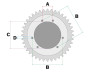 Rear sprocket Puch Maxi S / N / X30 automatic 40 tooth Rear sprocket Puch Maxi S / N / X30 automatic 40 tooth